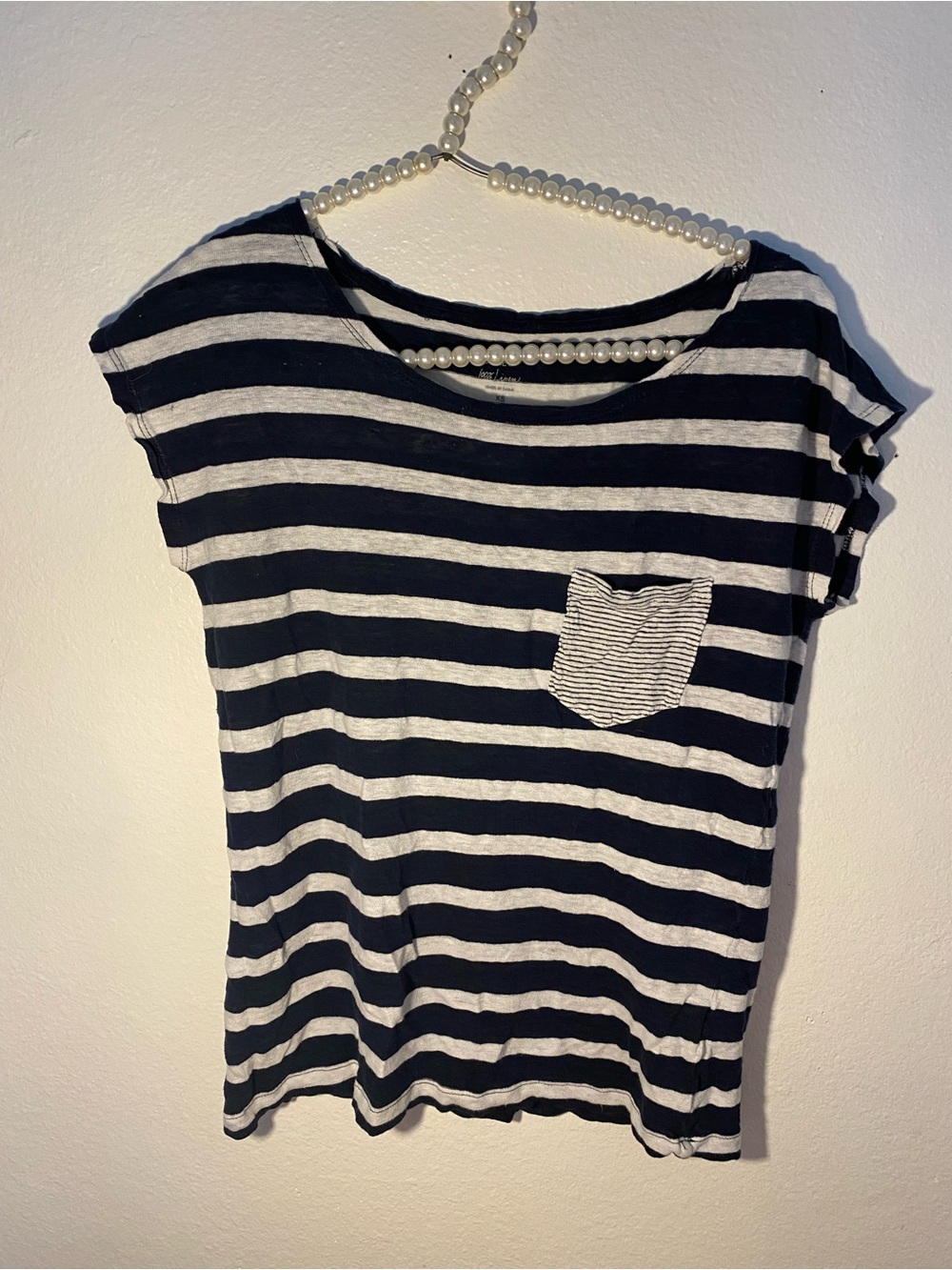 J. Crew Women’s Size XS Blue Striped Linen T Shirt